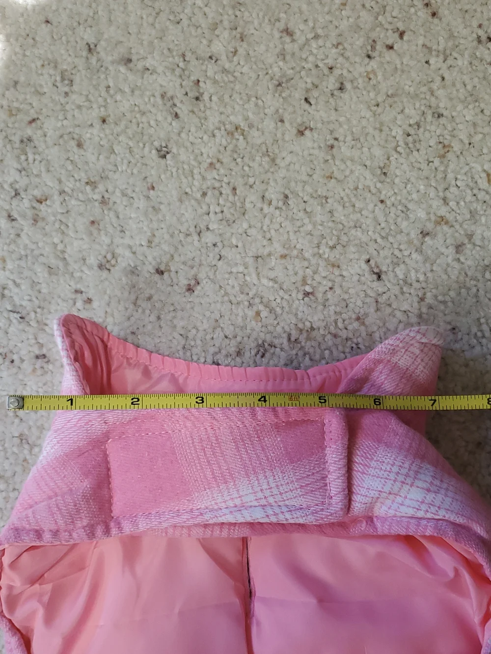 Pink Plaid Pet Vest with Pocket
